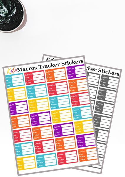 Keto Macros Stickers [2 Pages]